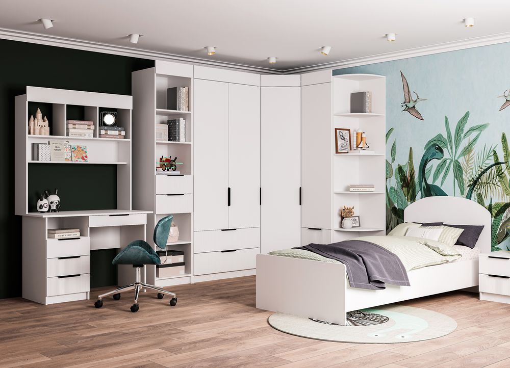 Комод 800 Лавис КМД 800.1 (Белый/Белый софт)