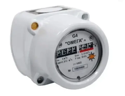 Счетчик газа бытовой механический ротационный, Омега РЛ G4, с поверкой в РФ, 2025 год