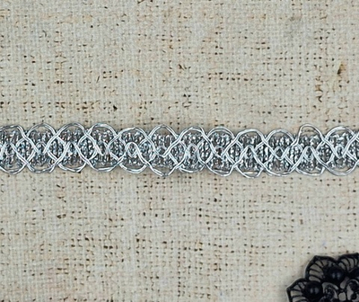 Тесьма люрекс, ш. 2 см, серебро