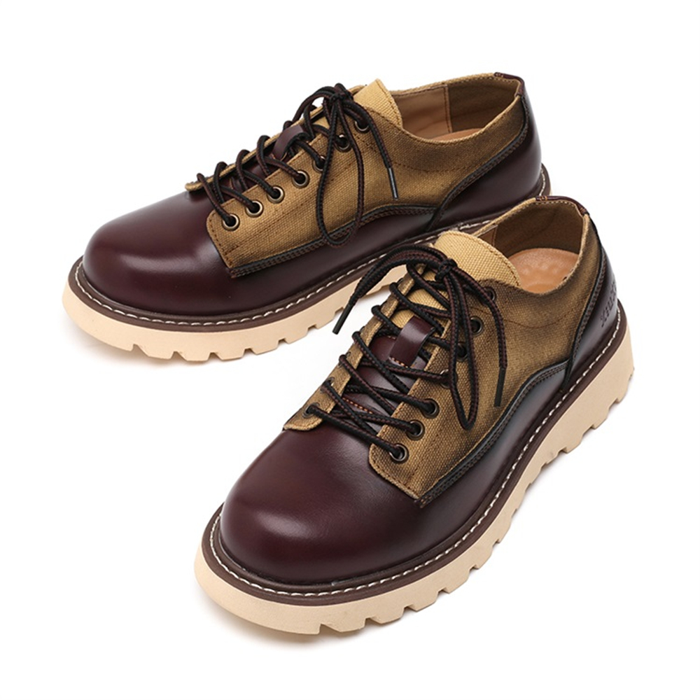 SHUNVWU Work Boots Men"s Low top Brown, Yellow
