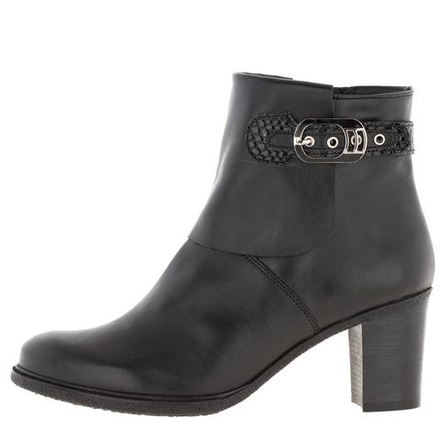 638409 Полусапожки женские черные кожа