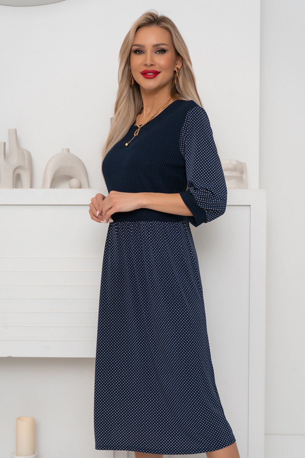 Платье  Гретта (синий) Р11-1117 Nikol