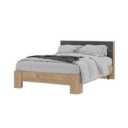 Хелен КР 02 Кровать 140 с ортопедом Крафт золотой / Графит серый