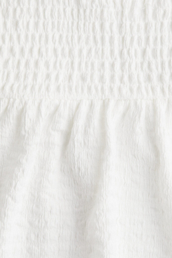 H&M Топ на бретелях со сборками, белый