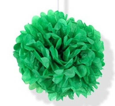 Бумажный помпон Зеленый 12''/30 см