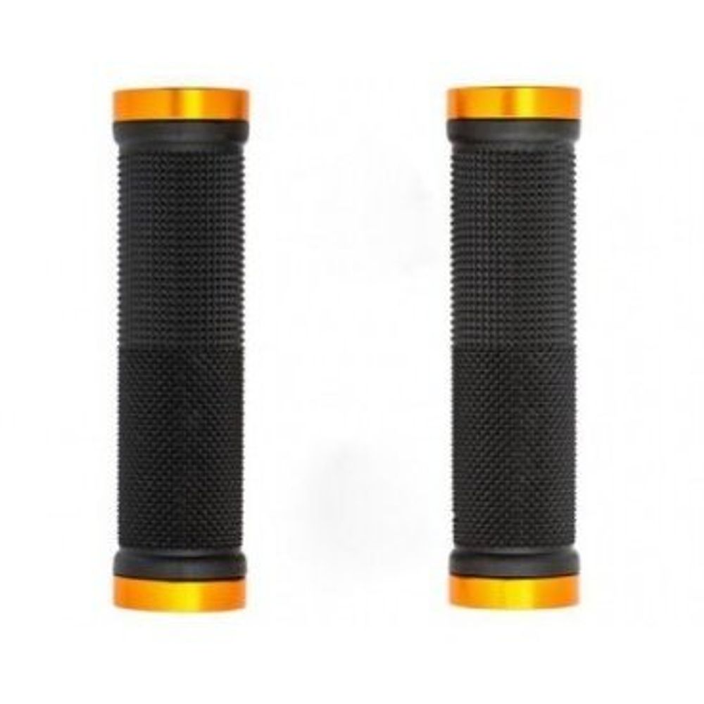Грипсы с метал. зажимами, длина 129мм, оранжевые, зажим чёрный H-G 119 orange/black