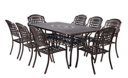 Обеденная группа из литого алюминия ВУЛКАН ( 9 предметов )