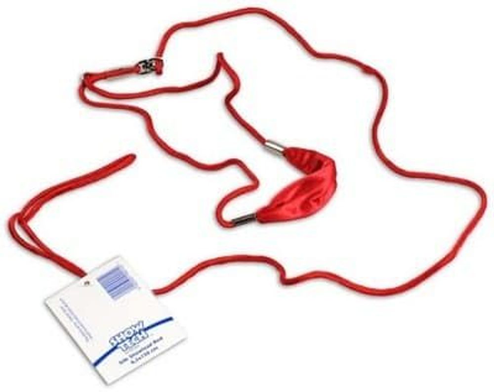 SHOW TECH шелковая ринговка 3/150 мм с подкладкой под шею красная