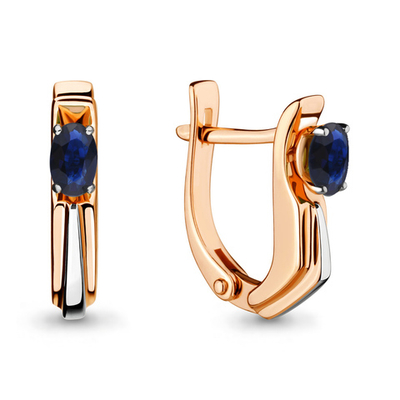 942517к Серьги из Золота с сапфирами из коллекции "Альянс"