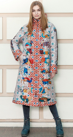 Пальто "Мифология", по мотивам фантастических существ со страниц Псалтыри Латтрелла