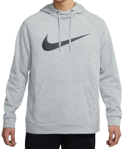 Мужская теннисная кофта Nike Dri-Fit Hoodie PO Swoosh M - dark grey heather/black