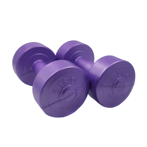 Гантели виниловые Euro Classic 1,5кг*2шт, цвет фиолетовый