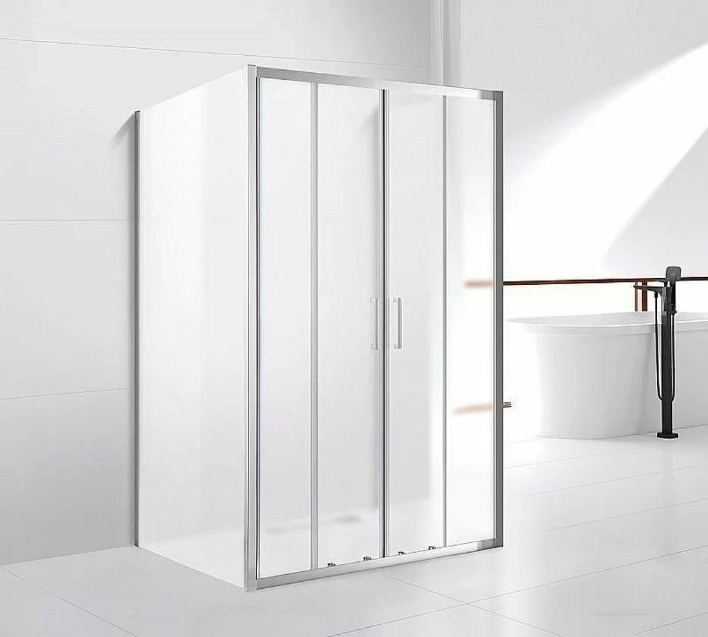 Душевой уголок Cezares Molveno 120x110 MOLVENO-AH-22-120/110-P-Cr стекло рифленое матовое/профиль хром