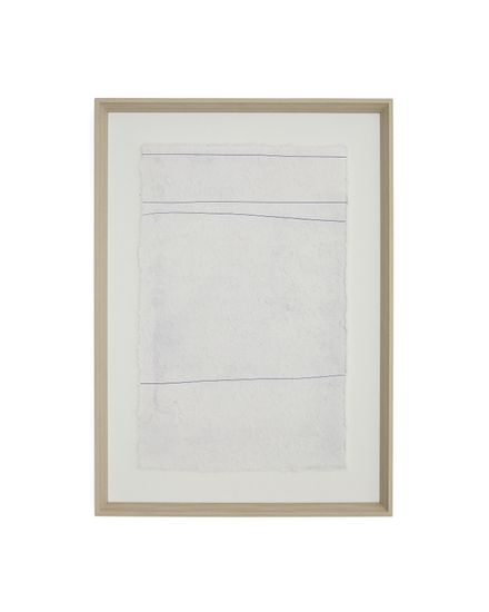Durkan Абстрактная картина на переработанной бумаге белая 50 x 70 см