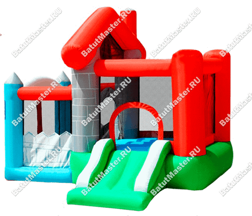 Детский надувной батут "Домик в деревне" 3.5*2.5*2.2 м