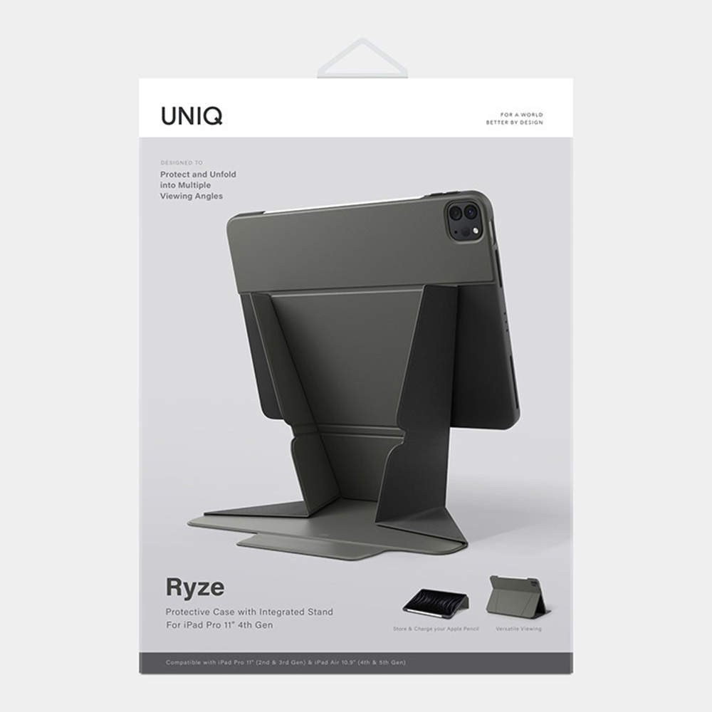 Uniq для iPad Pro 11 (2022/21) / Air 10.9 (2022/20) RYZE Multi-angle case Lichen Green