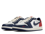 Баскетбольные кроссовки  Air Jordan 1 Retro Low Summit White/Gym Red-Midnight Navy