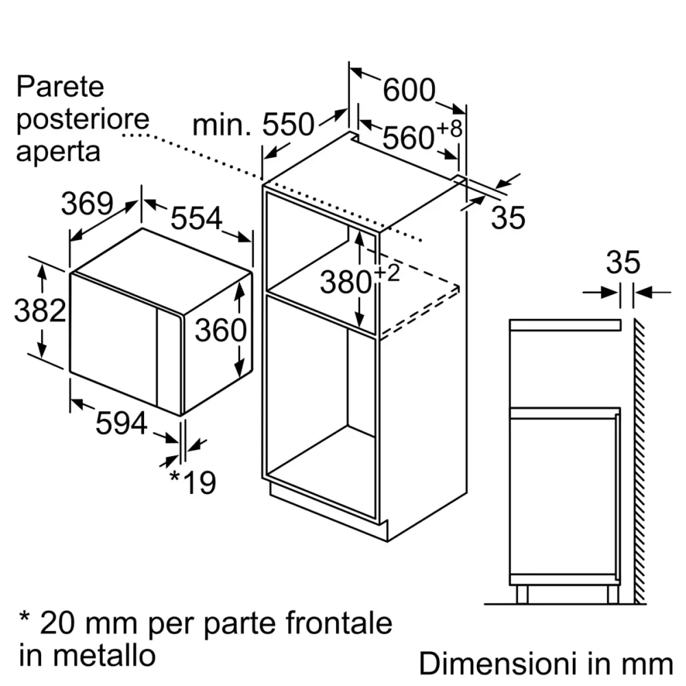 Встраиваемая микроволновая печь Bosch BFL554MW0