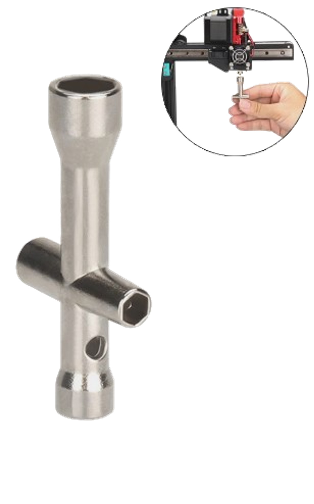 Ключ для сопла E3D V6 и гаек M2/M2.5/M3/M4