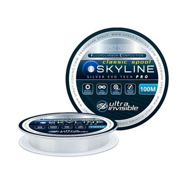 Леска для рыбалки Sprut SKYLINE EvoTech CLASSIC Silver (0,235mm/100m), 1 штука