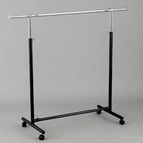 Стойка хром для одежды 1,2 м выдвижные бока с двух сторон