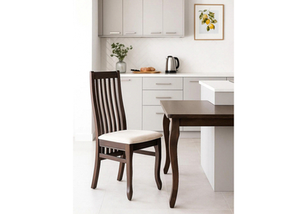 Стул деревянный Woodville Арлет ткань Tenerife latte, венге коричневый