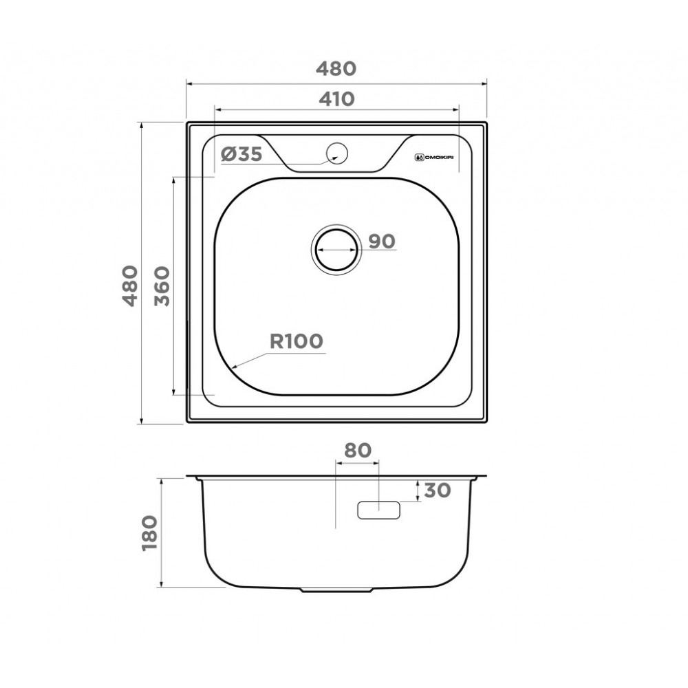 Кухонная мойка Omoikiri Saru 48-IN