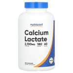 Nutricost, Лактат кальция, 180 капсул (700 мг на капсулу)