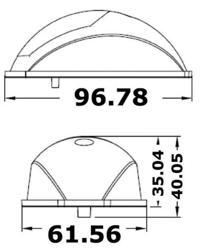 Навигационные огни EVOLED из полированной нержавеющей стали, светодиодные (пара) 12В (10270159 )