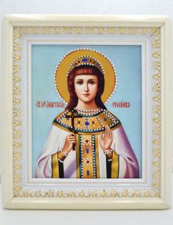Икона Анастасии Романовой великой княжны ручной работы.