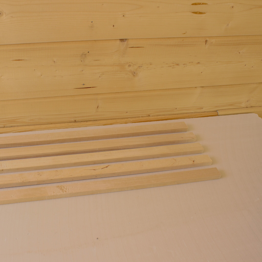 Рейки декоративные деревянные в наборе 5шт., 40*2*1см