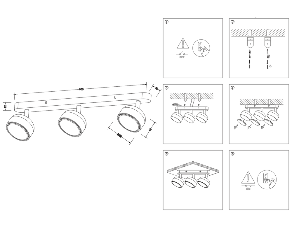 Ambrella Светильник накладной поворотный со сменной лампой GX53 Techno TN71015