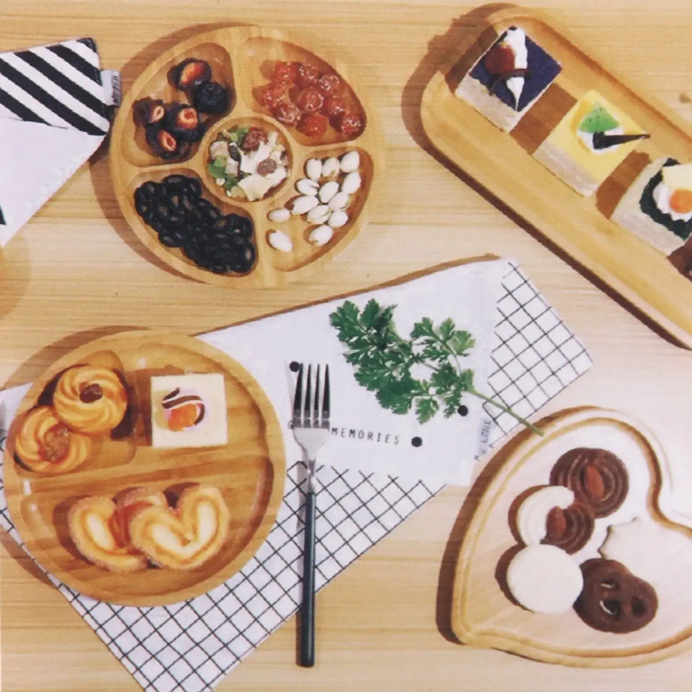 Менажница бамбуковая «SHEF» 24,7*24,7см 4секции