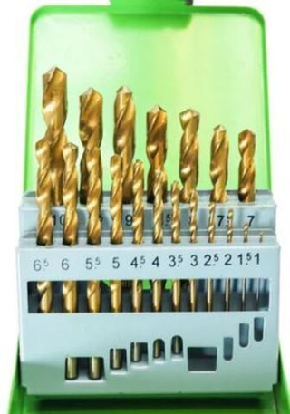 Набор сверл по металлу  19шт d1-10мм, титанов.покрыт. 4511191