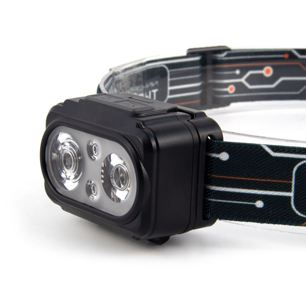 Фонарь налобный &quot;СИБИРСКИЙ СЛЕДОПЫТ-PULSAR&quot;, 2 LED+2 LED SMD, аккум.1x1200mAh,3xAAA/100/