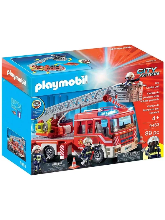 Набор Пожарная машина с лестницей 9463 (звук, свет)