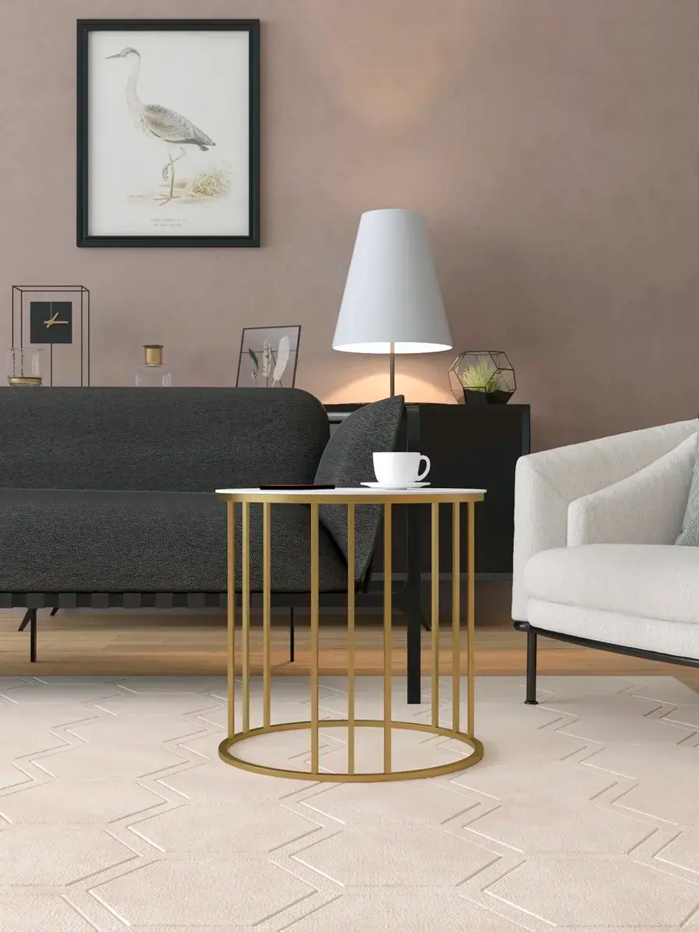 Стол журнальный Трио малый - ЗБ - керамогранит