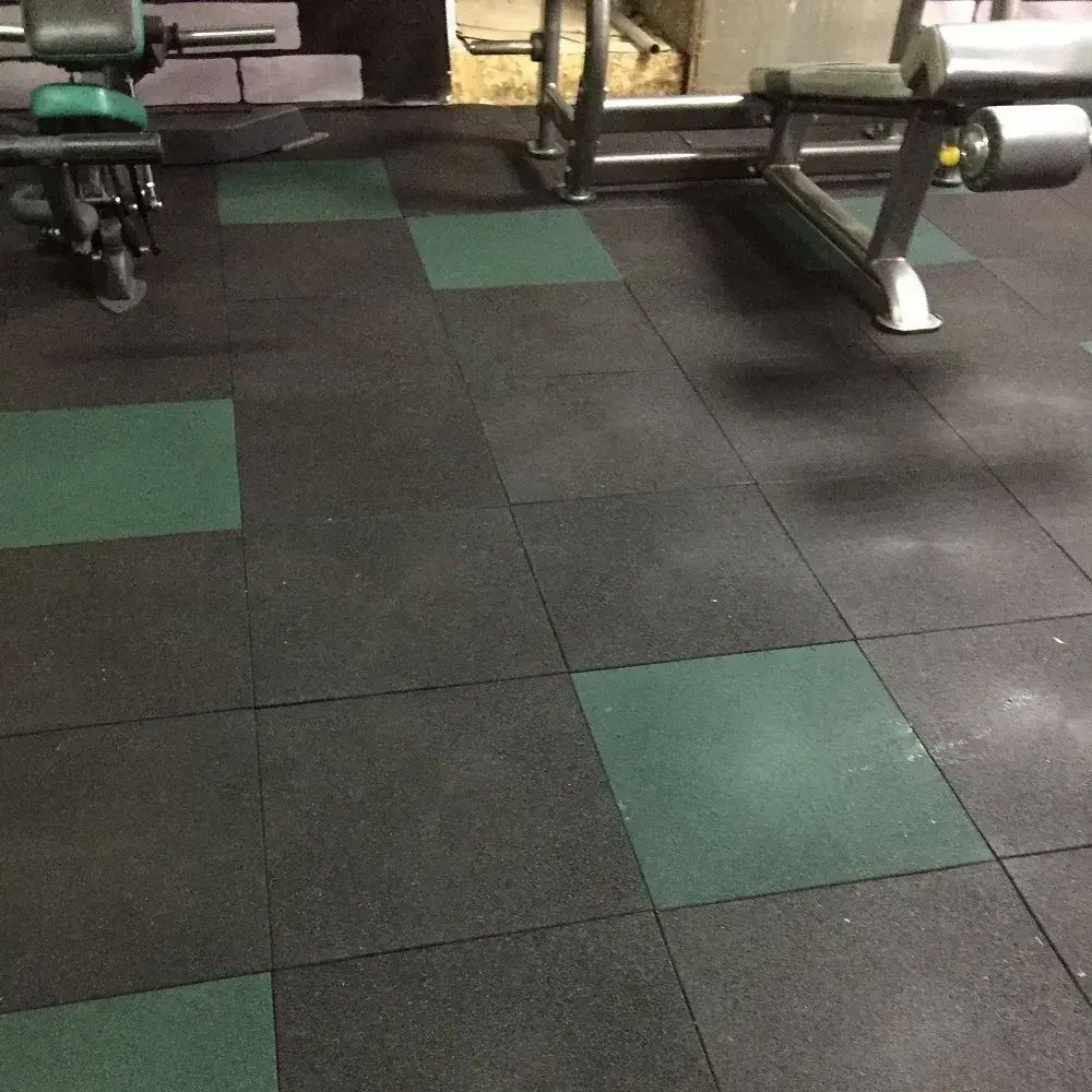 Резиновая плитка 500х500х40мм (Зеленый, 4шт-1кв.м)