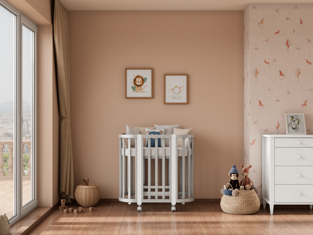 Кроватка детская Incanto Lunna Sonata (серый/белый) маятник поперечный