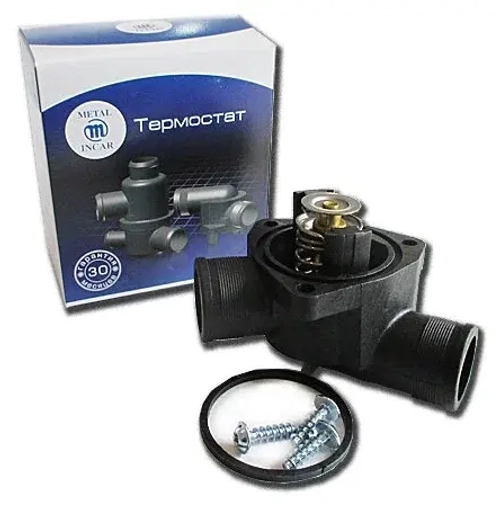 Термостат для ВАЗ 21082 крышка с термоэлементом Metal-Incar производство Польша пластик