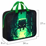 Папка на молнии с ручками BRAUBERG А4, 1 отделение, полиэстер, 80 мм, "Digital spider", 273303