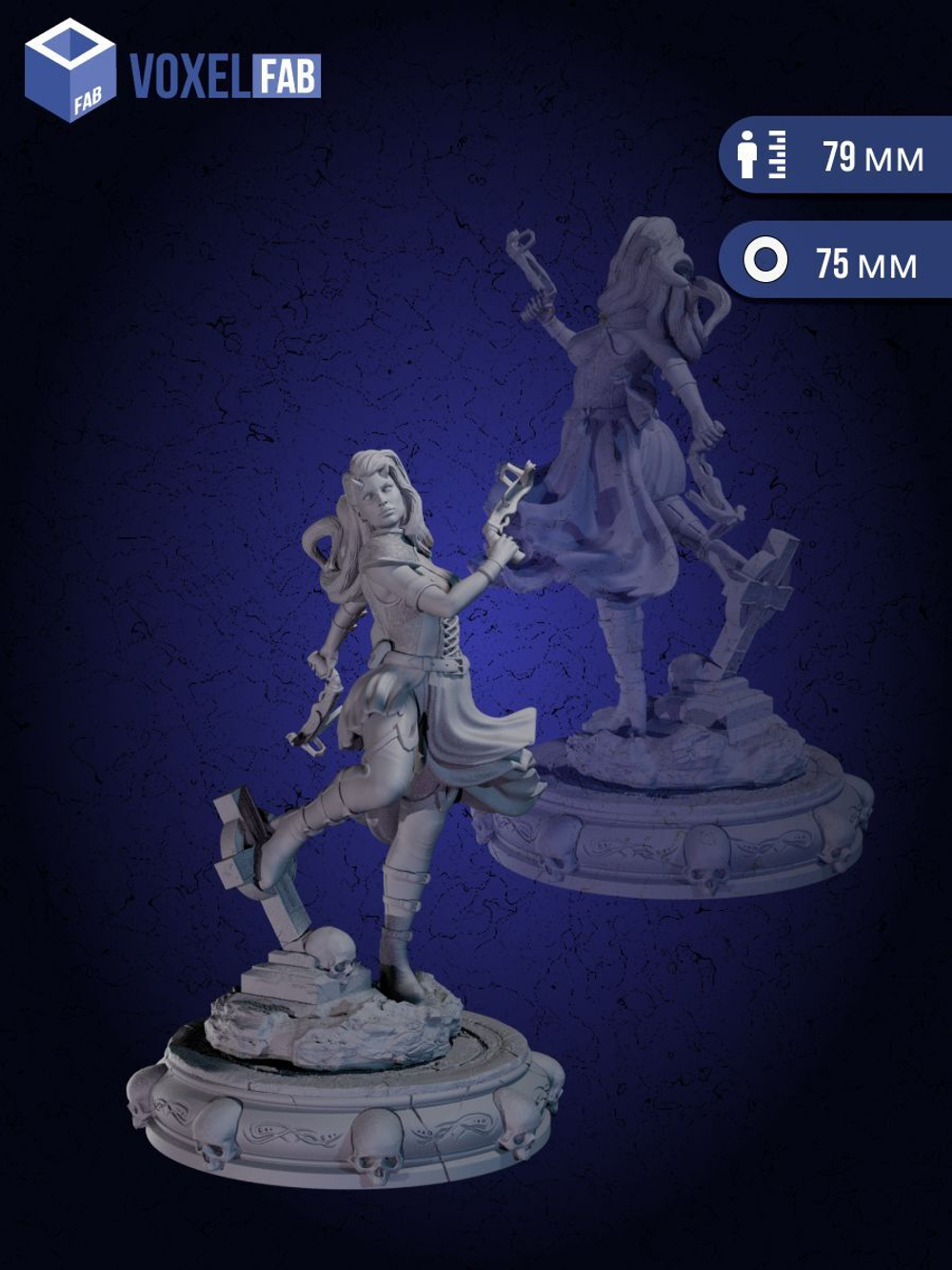 Демоническая Охотница. Фигурка/модель под покрас