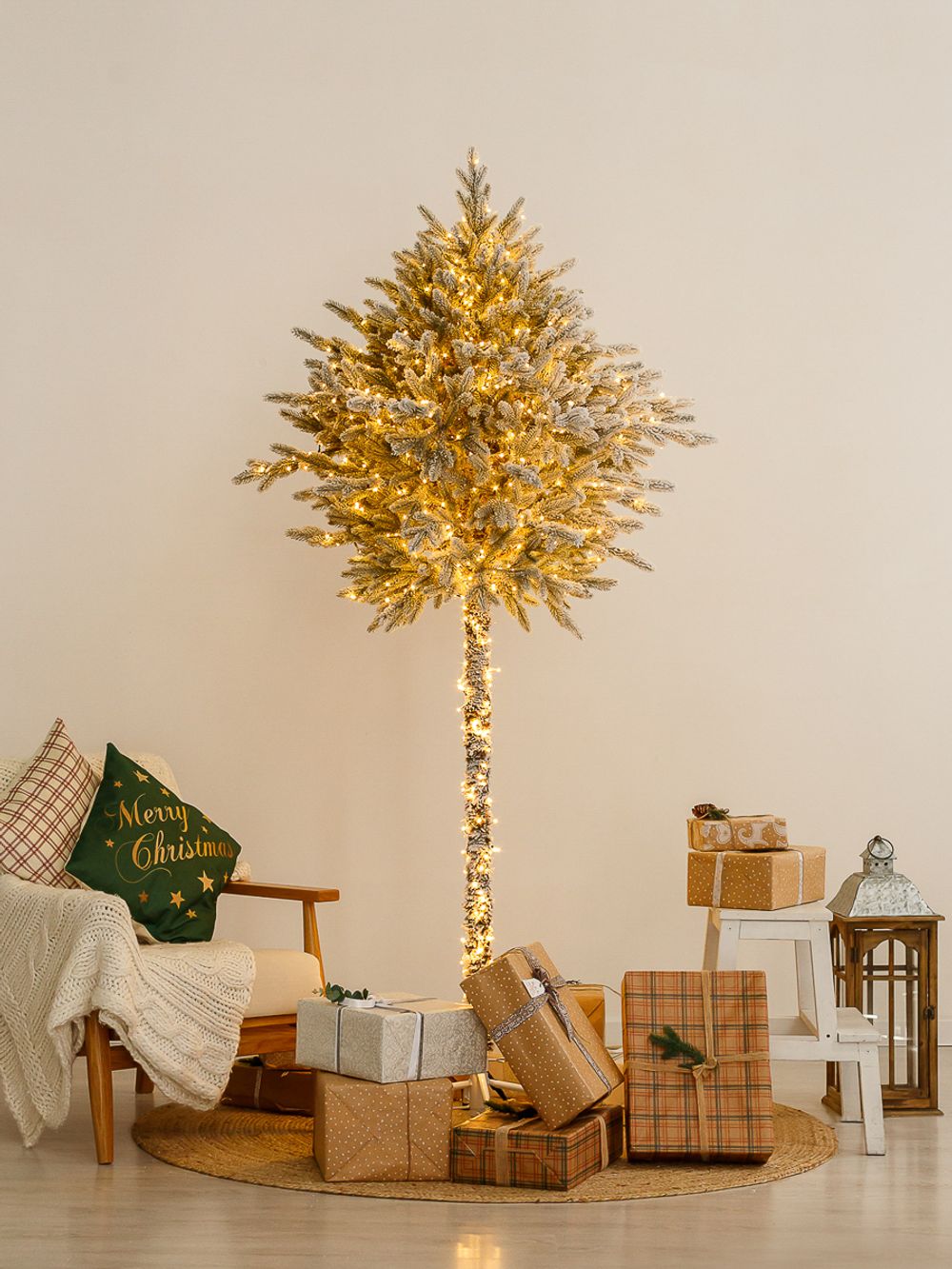 ель заснеженная ТОРШЕР литая хвоя 100%