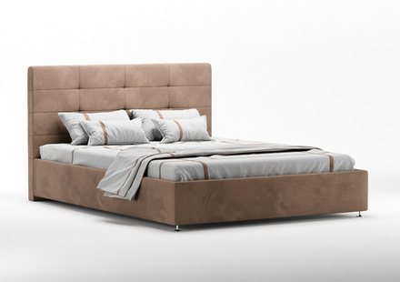 Мягкая двуспальная кровать "Ливорно" с подъемным механизмом