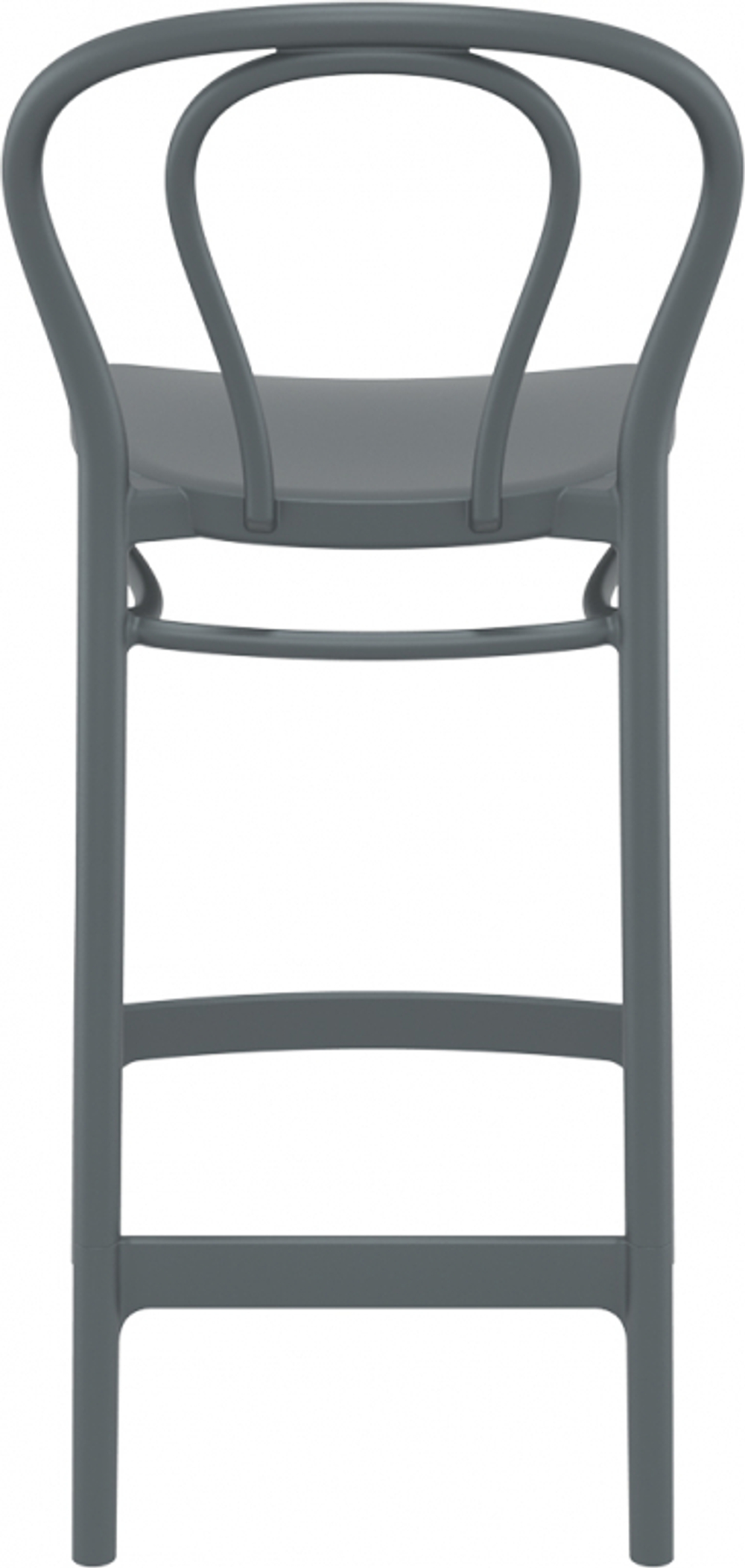 Стул пластиковый полубарный Siesta Contract Victor Bar 65, темно-серый