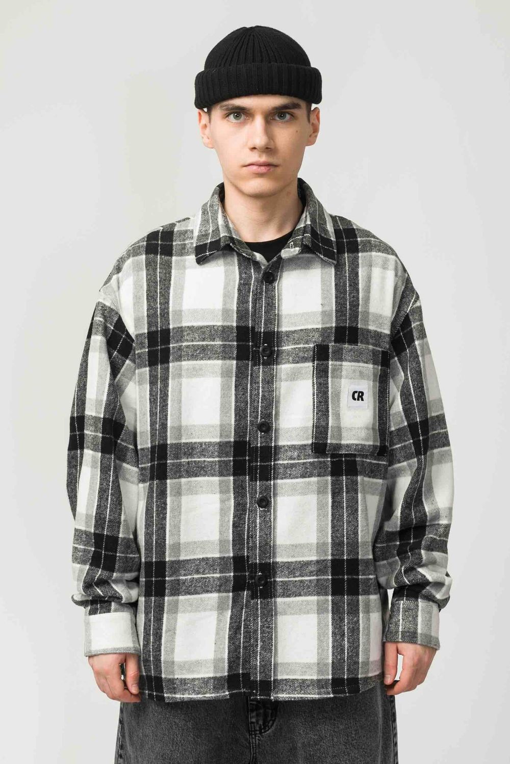 Рубашка Codered Harbor Wide Молочный/Черный/Серый