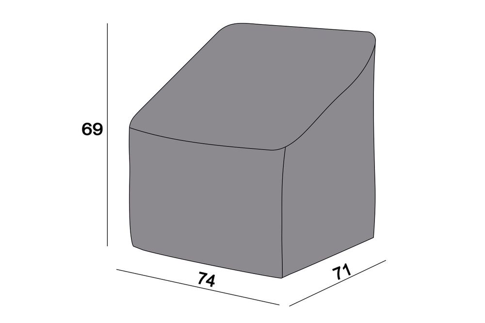 Защитный чехол на кресло Канны 71×74×69 см, цвет серый