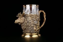 Набор подстаканников "Русский Лес" 4шт. в подарочном кейсе