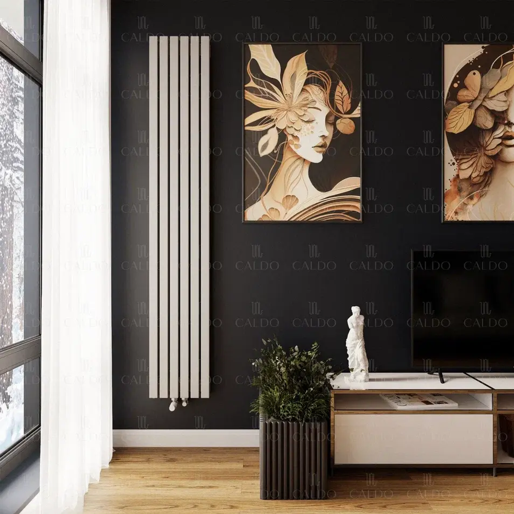 Вертикальные дизайн-радиаторы Cube 1750мм с боковым подключением