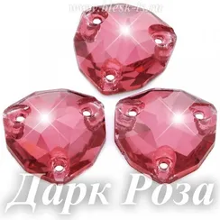 Пришивной триллиант Dongzhou с 3 отверстиями, Дарк Роза